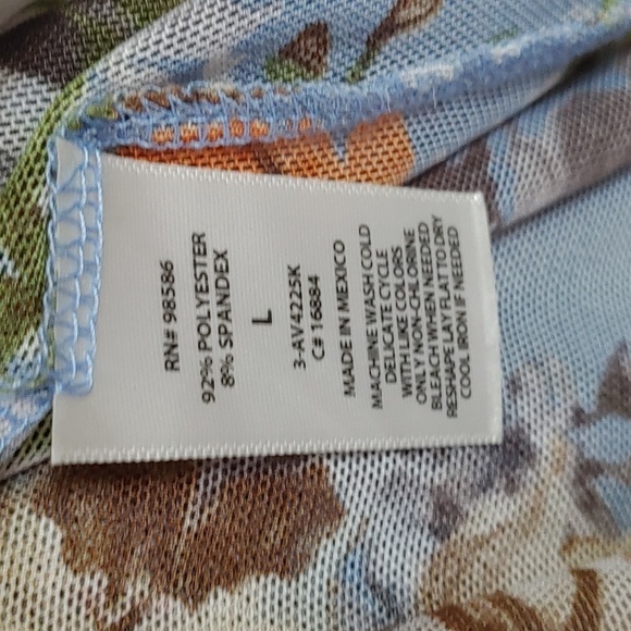 🌞Ava James Floral Sheer Cardigan ~ Size L - Picture 7 of 9